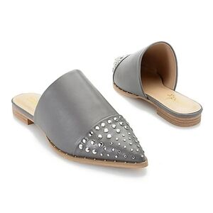MODX STUDDED MULE GREY SIZE US 6